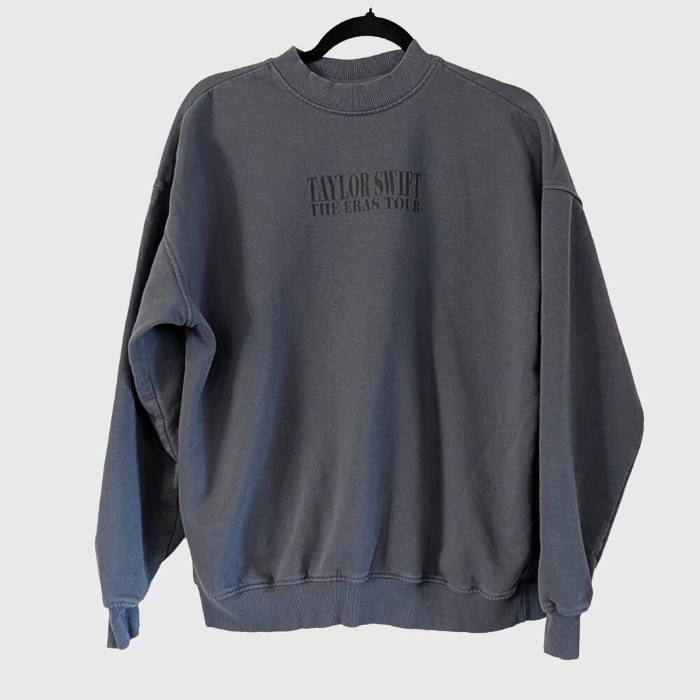 Taylor Swift The Eras Tour Crewneck Sweatshirt Blue Gray Official Merch